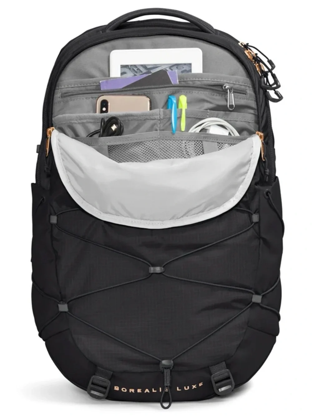 The North Face Women’s Borealis Luxe Backpack in TNF Black- Burnt